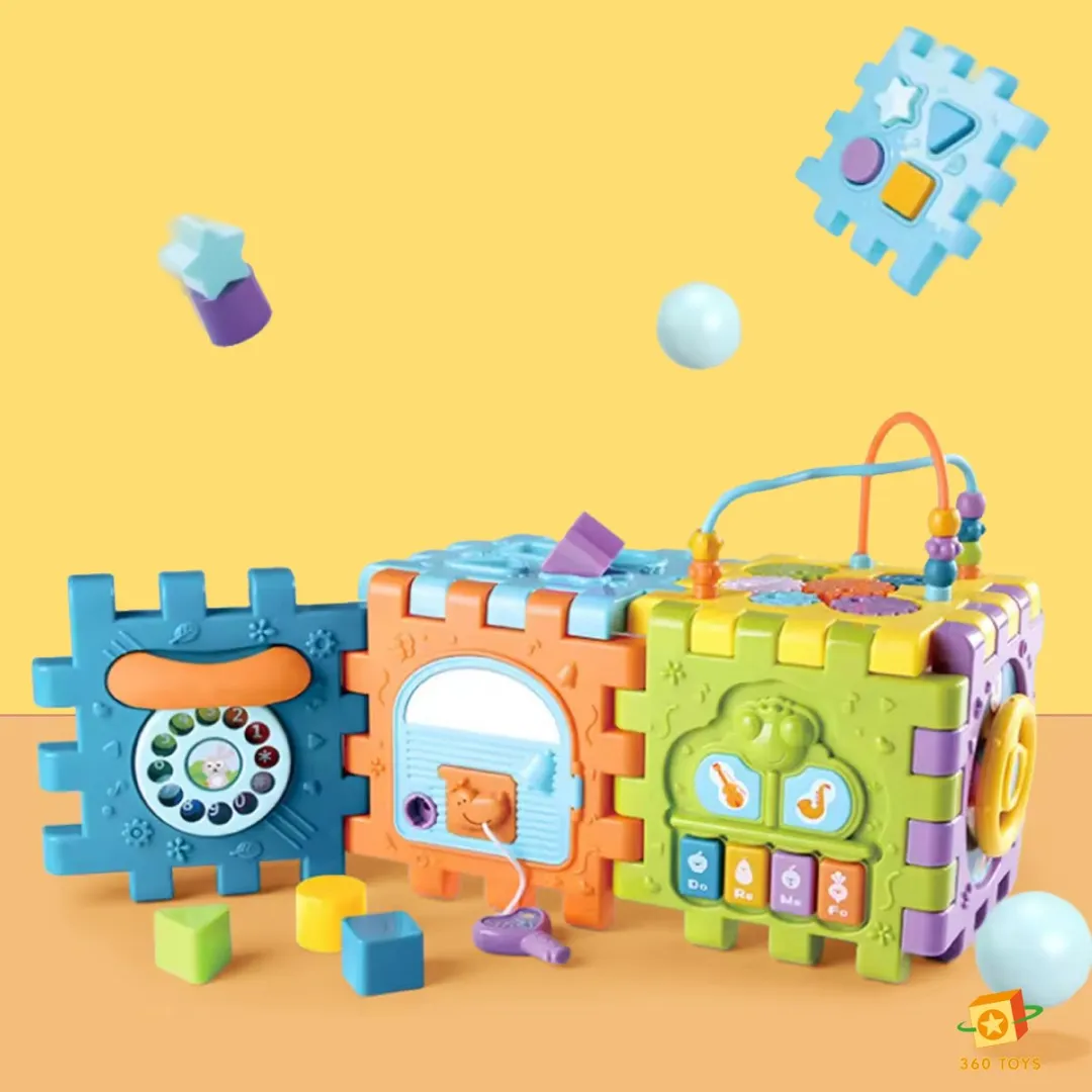 360 Toys Activiteitenkubus - Sensorisch Speelgoed Meerkleurig