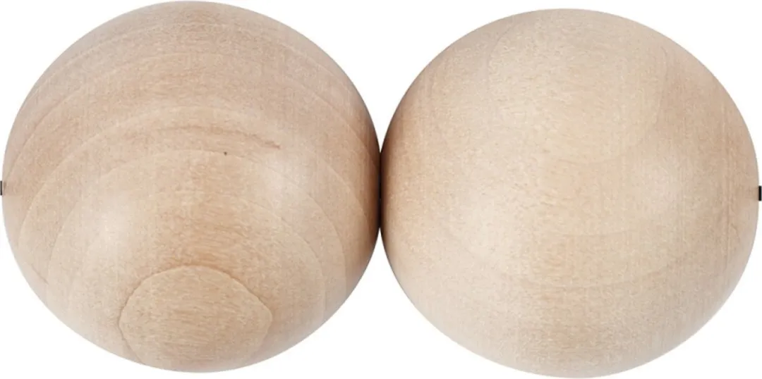 Creativ Company Houten Kralen 35mm - Naturel - 2 Stuks