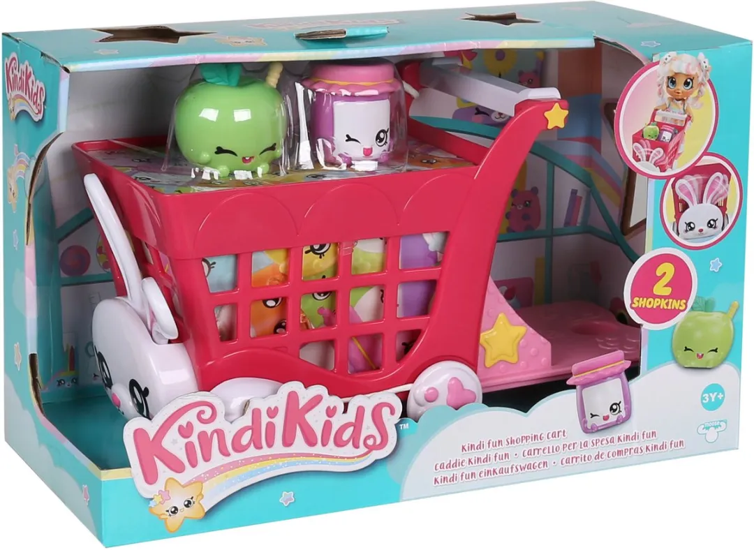 TM Toys Kindi Kids Winkelwagen - Shopkins Accessoires - Wit/Roze