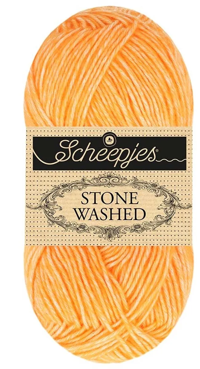 Scheepjes Stone Washed Haakgaren 842 Orange Calcite