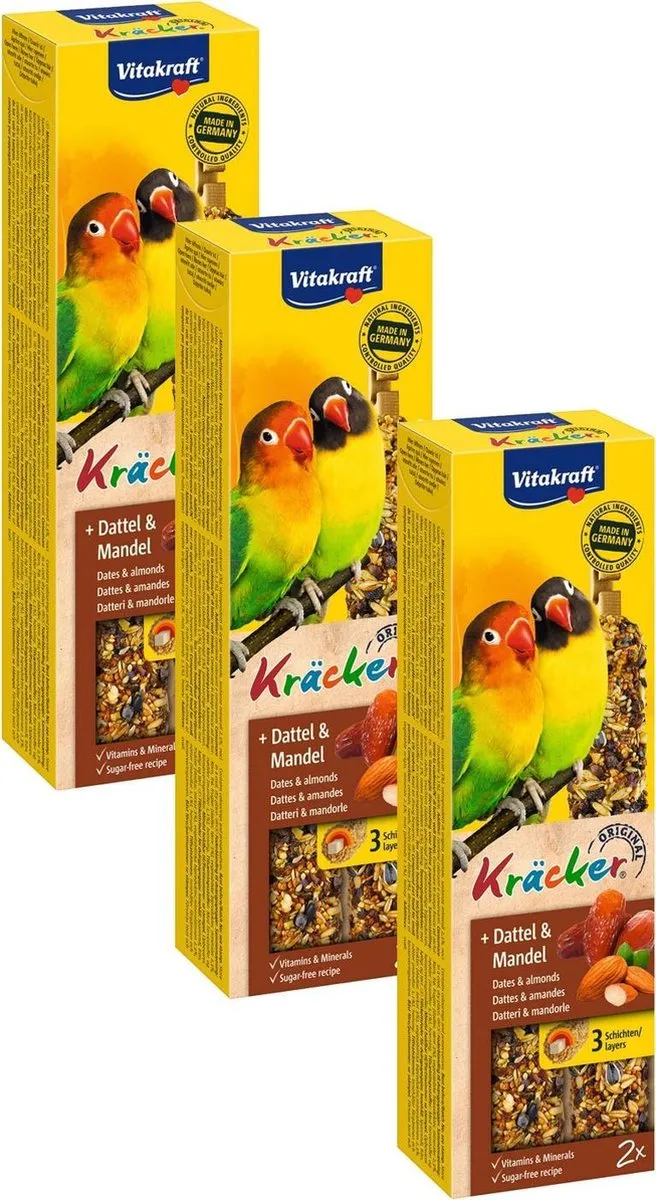 Vitakraft Agapornis Kracker Vogelsnack - 18 Stuks