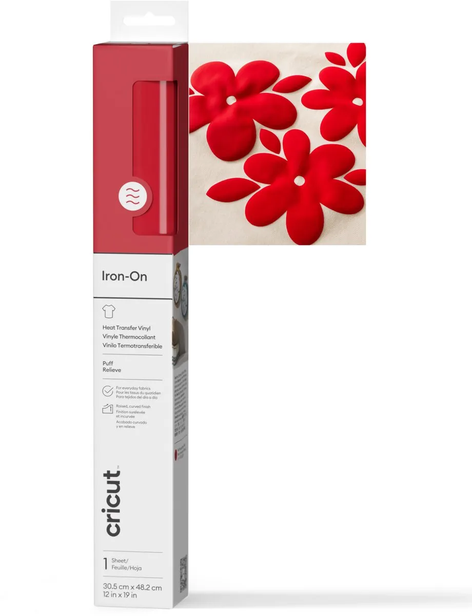 Cricut Puff Iron-On Rood 30,5x48,3cm