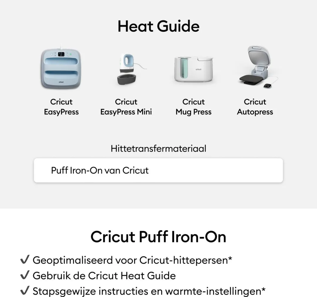 Cricut Puff Iron-On Rood 30,5x48,3cm