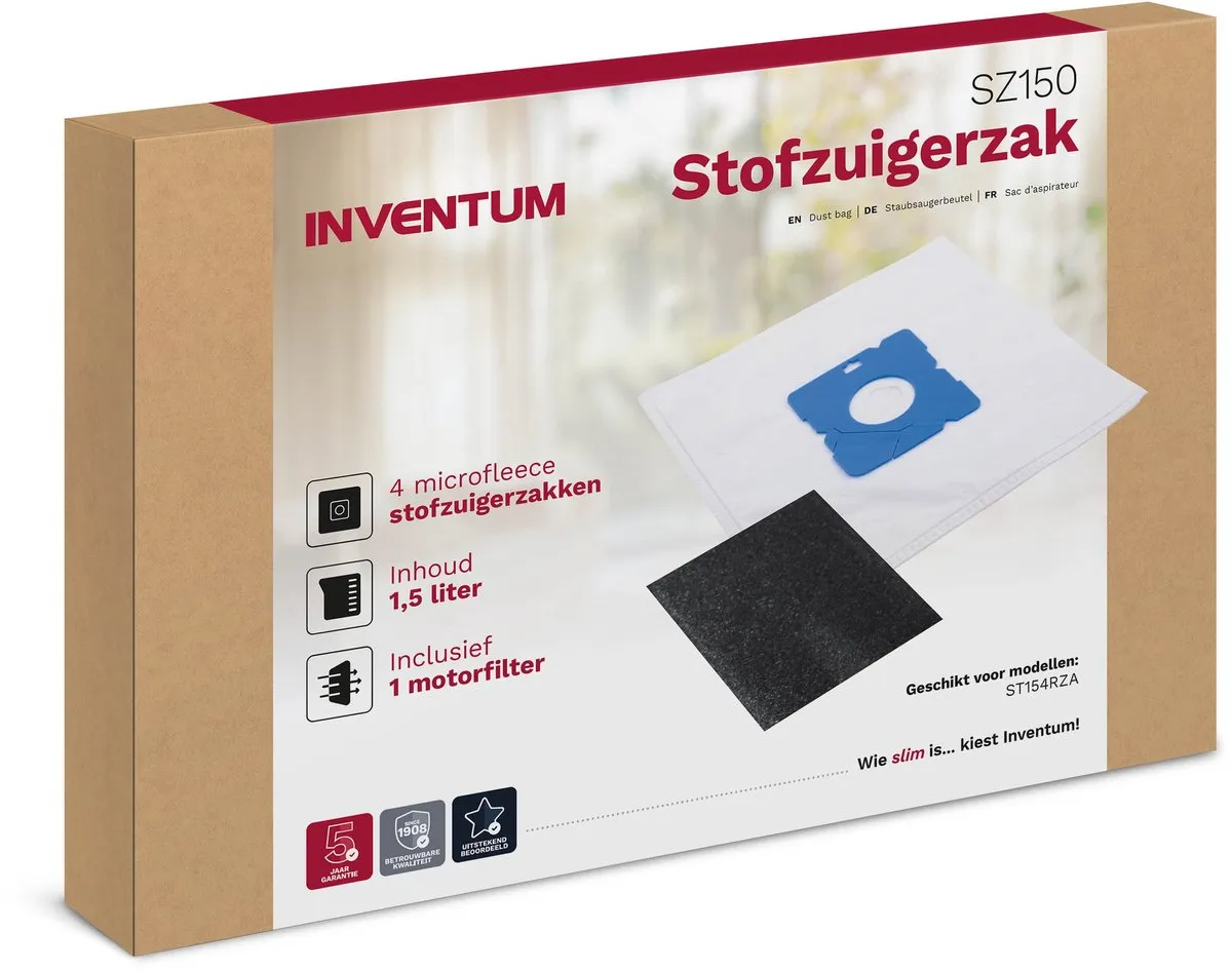 Inventum SZ150 Microvezel Stofzuigerzakken - 5 Stuks