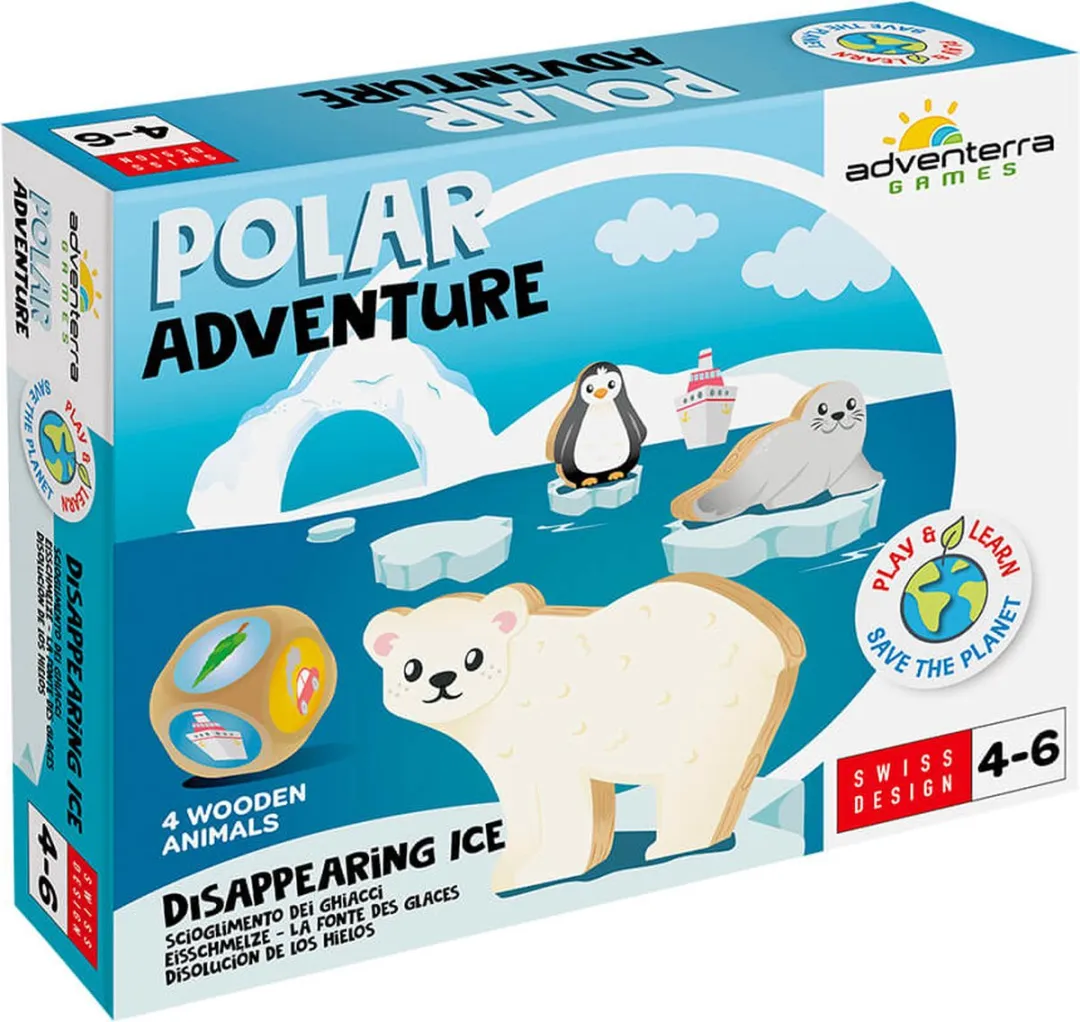 Adventerra Games bordspel Polar Adventure - educatief kinderspel klimaat.