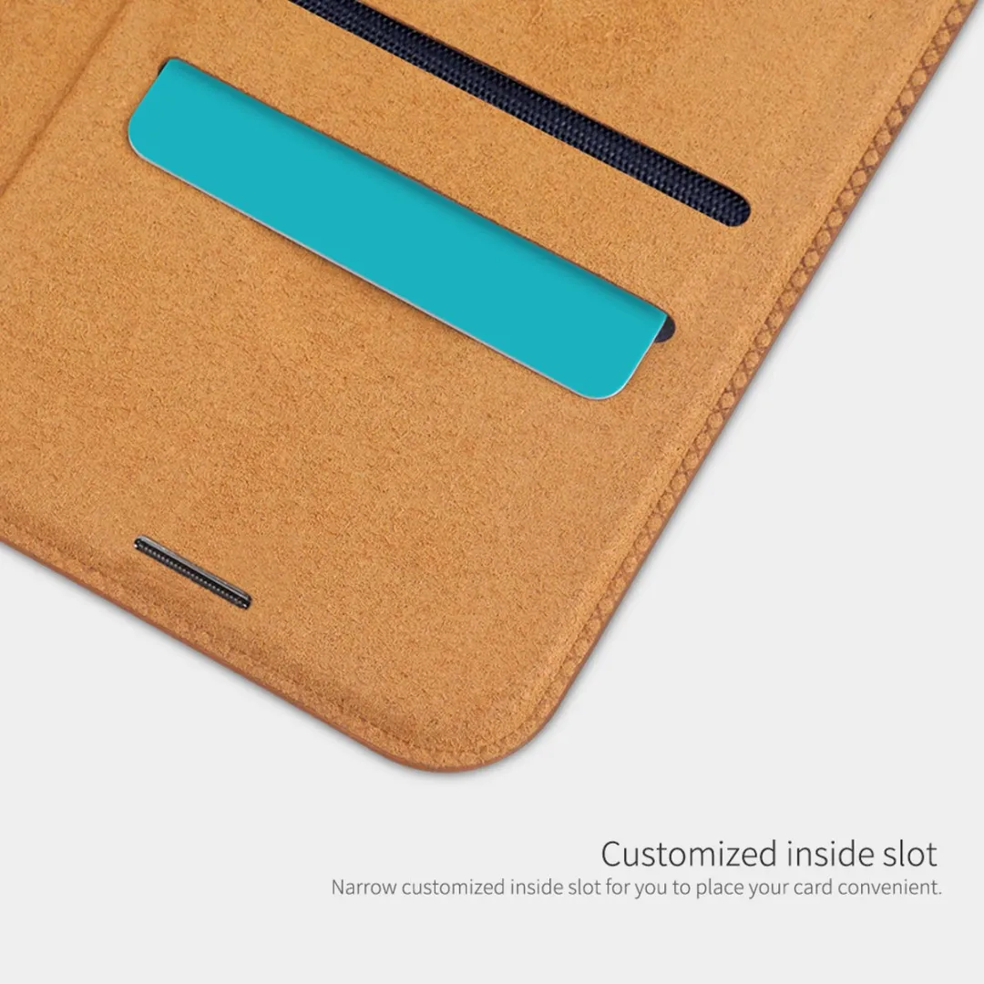 Nillkin Qin Leather Case iPhone 12 Pro Max - Bruin - 2 Pasjes