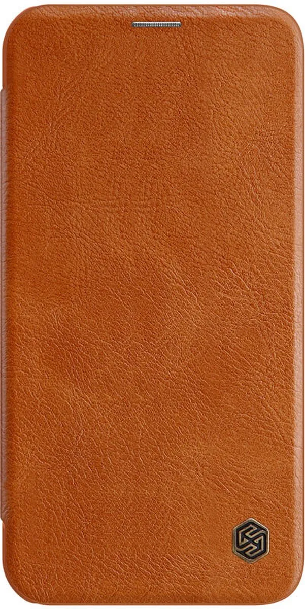 Nillkin Qin Leather Case iPhone 12 Pro Max - Bruin - 2 Pasjes