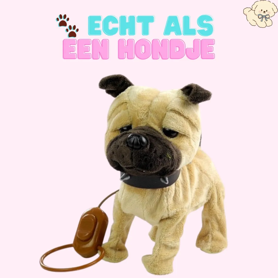 LEAN Toys Interactieve Knuffelhond Beige - Dansend & Zingend