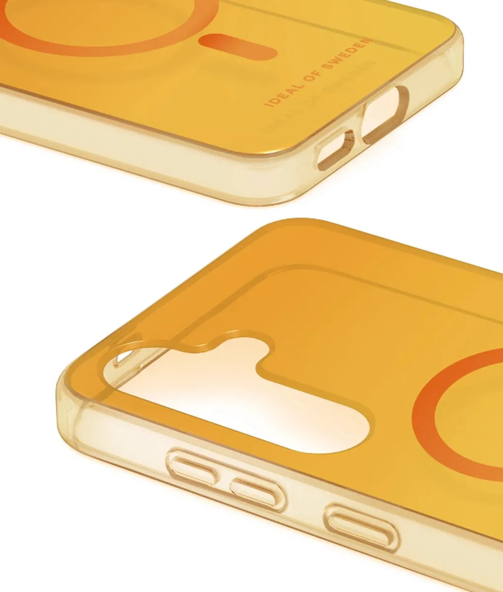 iDeal of Sweden Clear Case MagSafe Samsung Galaxy S24 - Orange Spritz