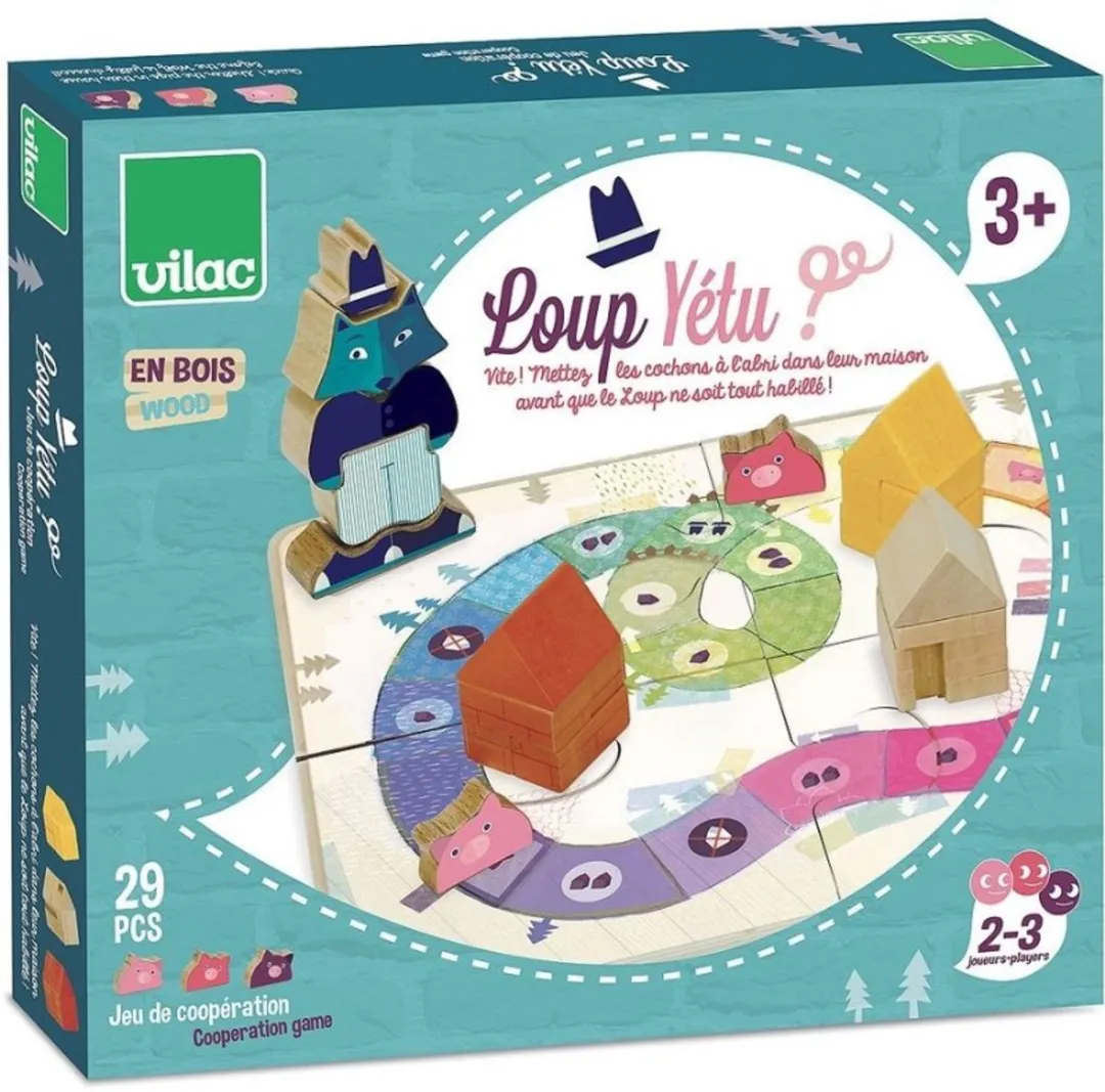 Vilac Wolf en de Drie Biggetjes Bordspel