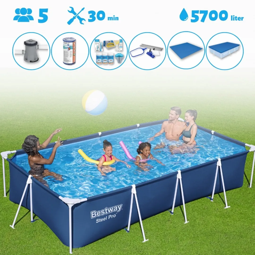 Bestway Zwembad 400x211x81cm - Blauw
