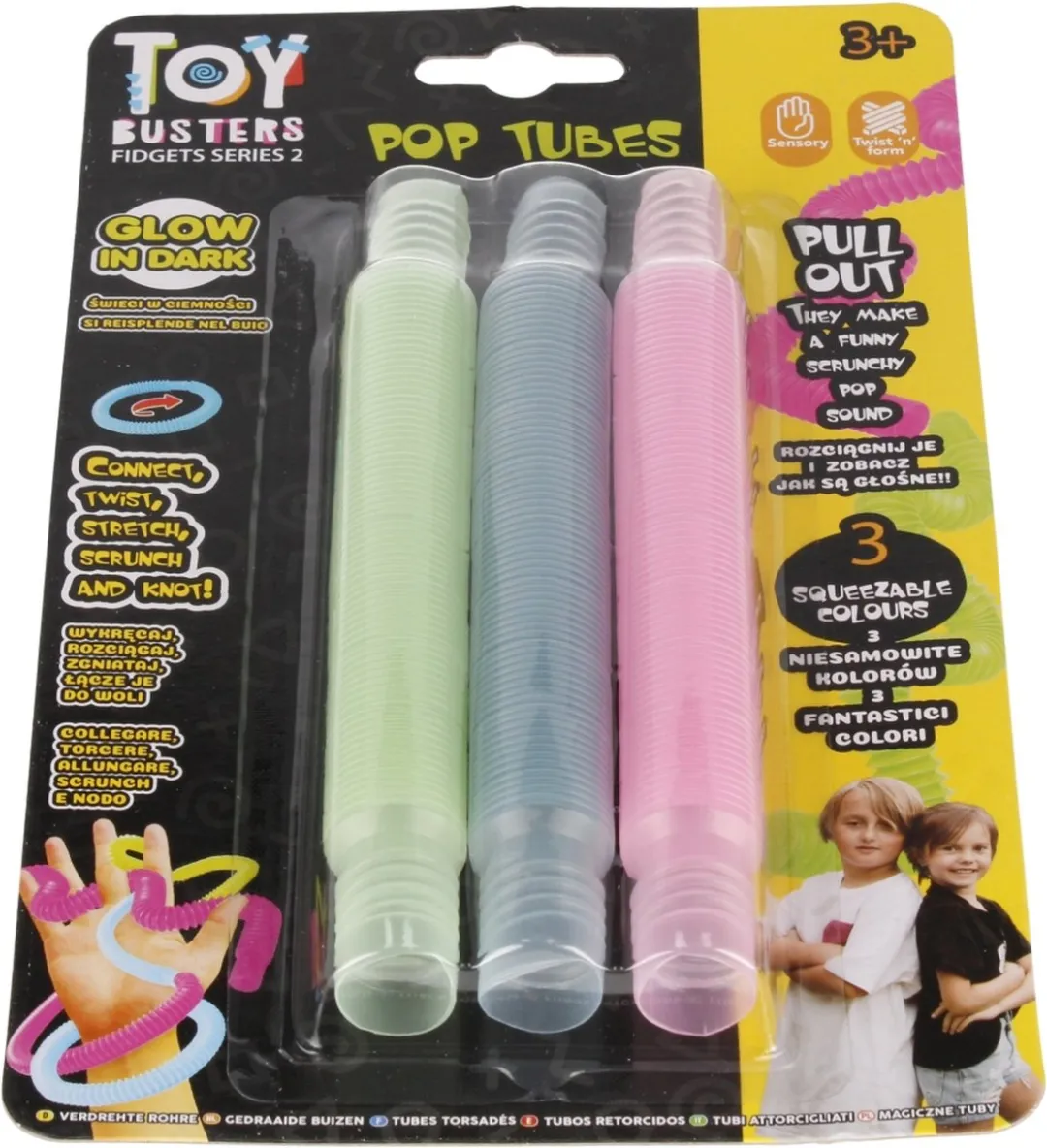 Toys Busters Pop Tubes - 3 Stuks