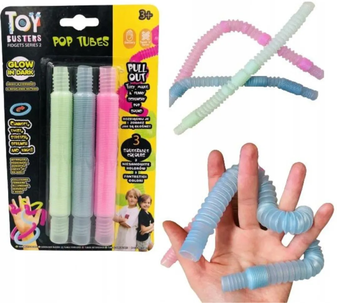 Toys Busters Pop Tubes - 3 Stuks