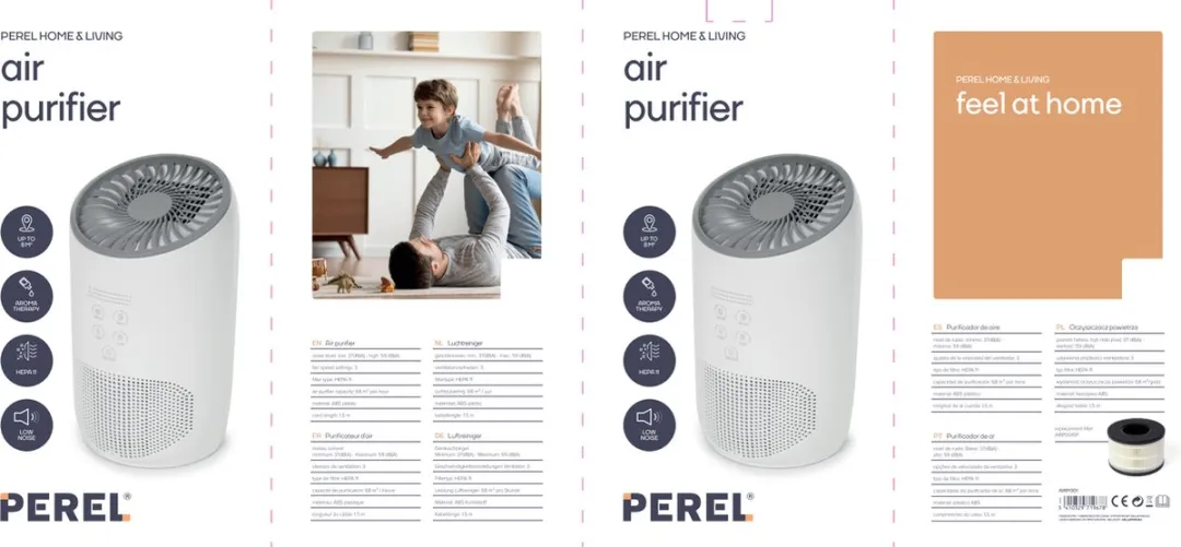Perel AIRP001 Luchtreiniger HEPA - 12W - 8m² - Wit