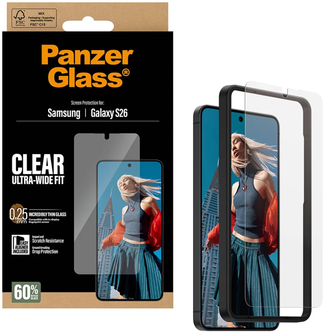 PanzerGlass Ultra-Wide Fit Screenprotector PG34506 - Samsung Galaxy S26