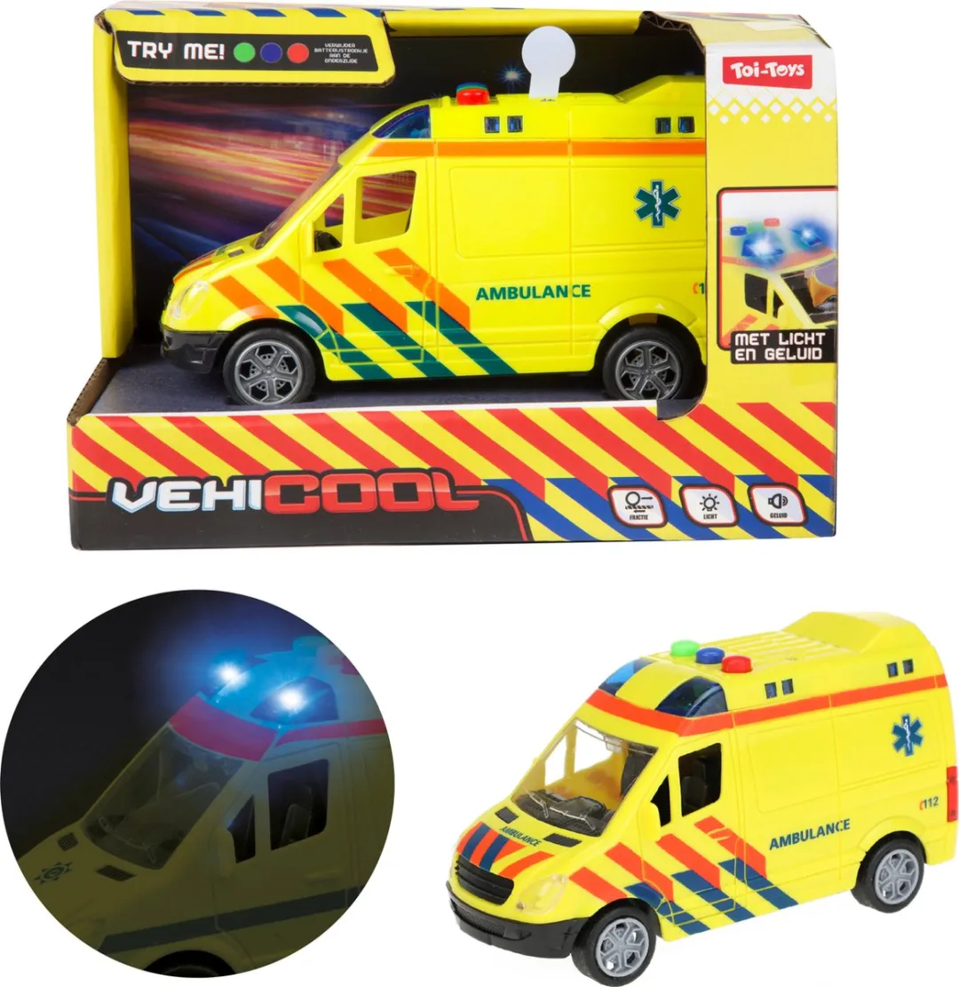 Toi-Toys Ambulance Licht & Geluid 23126A - Geel