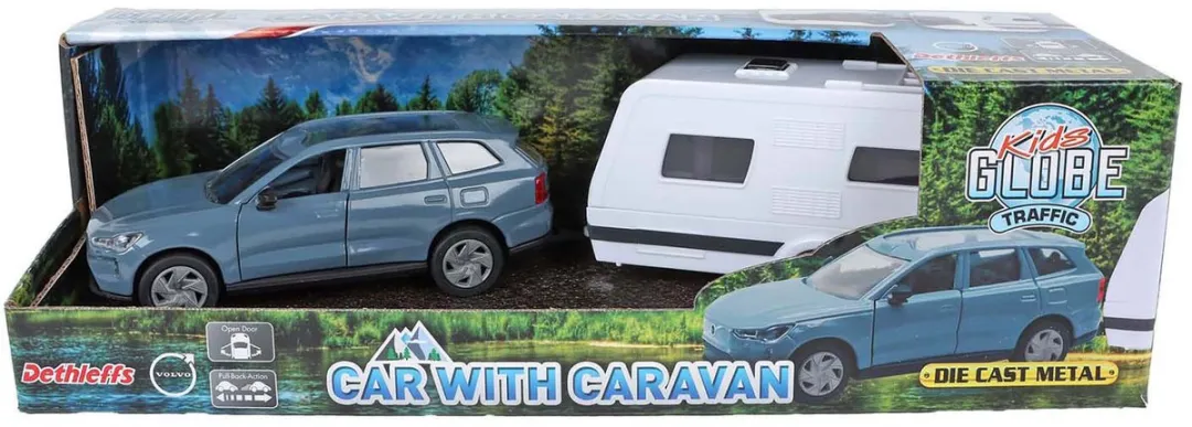 Kids Globe Volvo EX90 Dethleffs Caravan - Multi kleuren