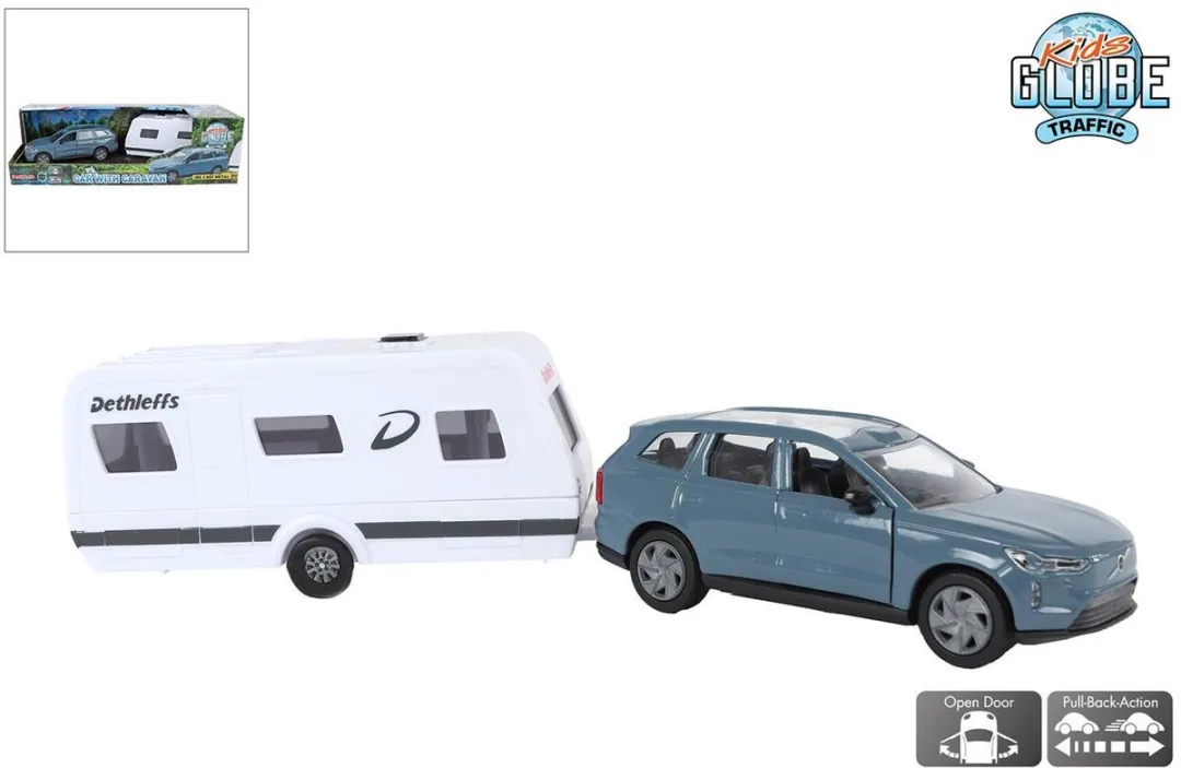 Kids Globe Volvo EX90 Dethleffs Caravan - Multi kleuren