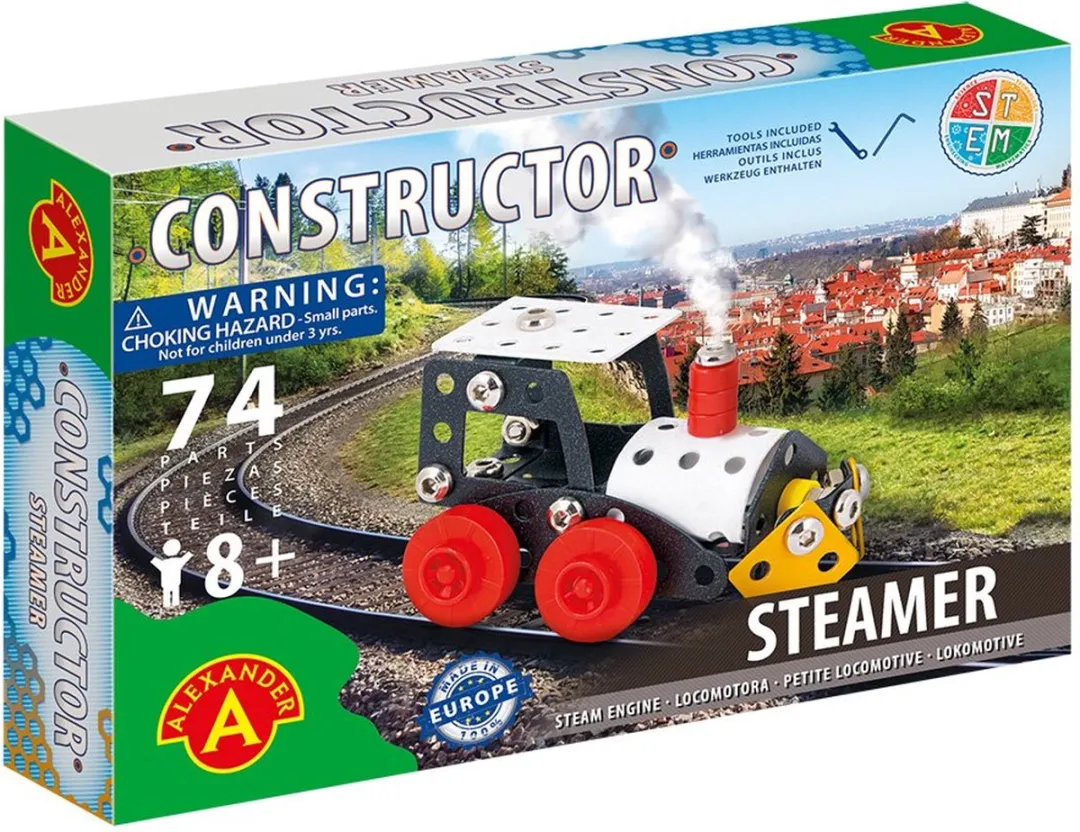 Alexander Toys Constructor Stoomwals - 74 Stuks - Multicolor
