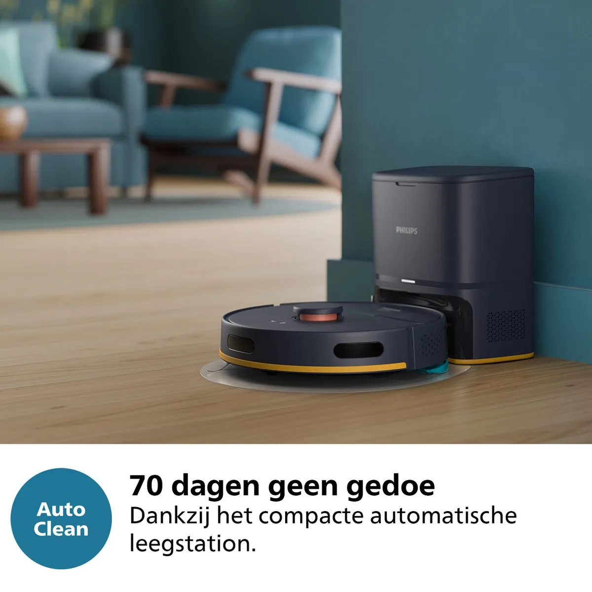 Philips HomeRun 2000 XU2100/10 Robotstofzuiger - Marineblauw