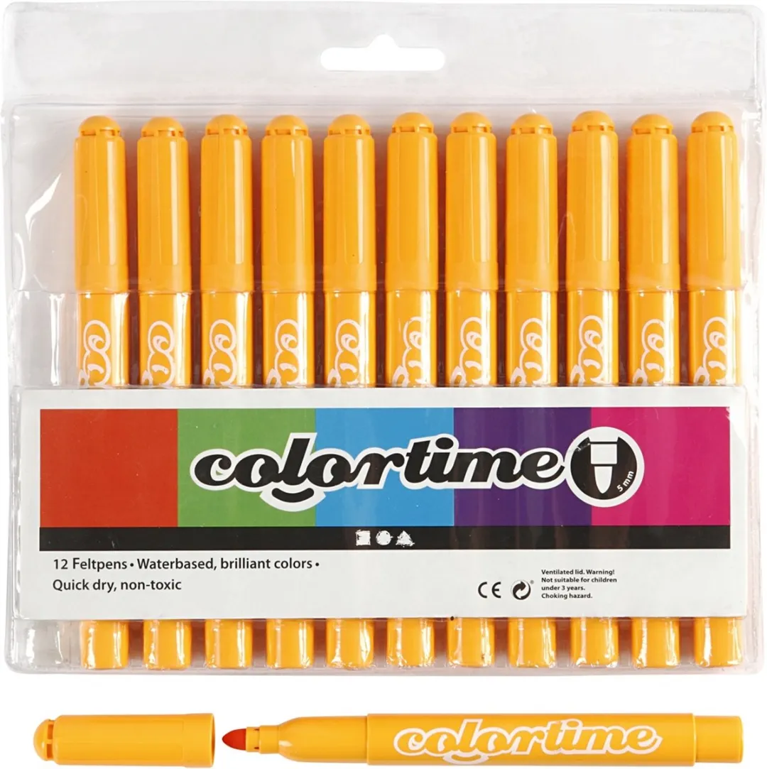 Colortime Warm Geel Stiften 5mm - 12 Stuks