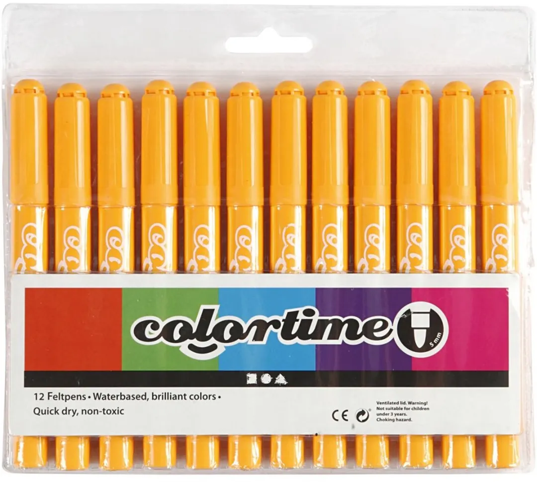 Colortime Warm Geel Stiften 5mm - 12 Stuks