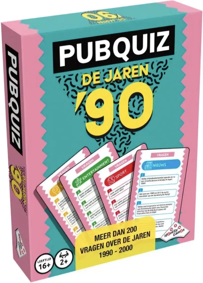 Identity Games Pubquiz De Jaren '90 Kaartspel KV-009-10