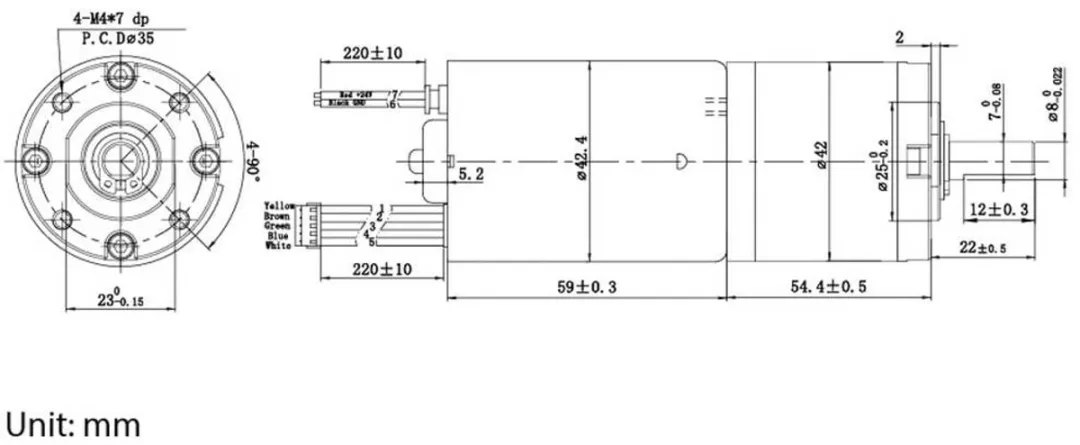 Tru Components TC-13609548 Gelijkstroommotor 24V 2.5A 2.5Nm - 96 omw/min
