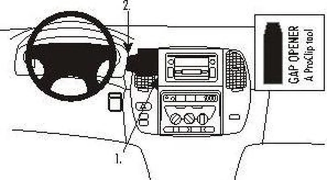 Brodit ProClip 853161 Toyota LandCruiser 100 Center Mount - Zwart