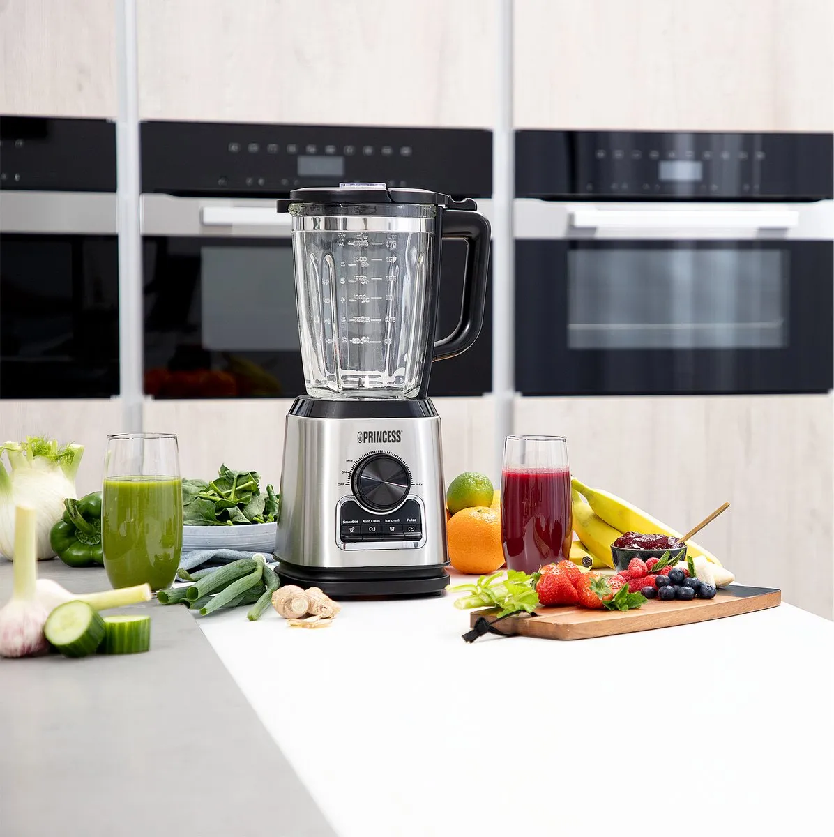 Princess 212094 Blender Solid Pro 1400W - 6 RVS messen - 1,75L Glazen kan