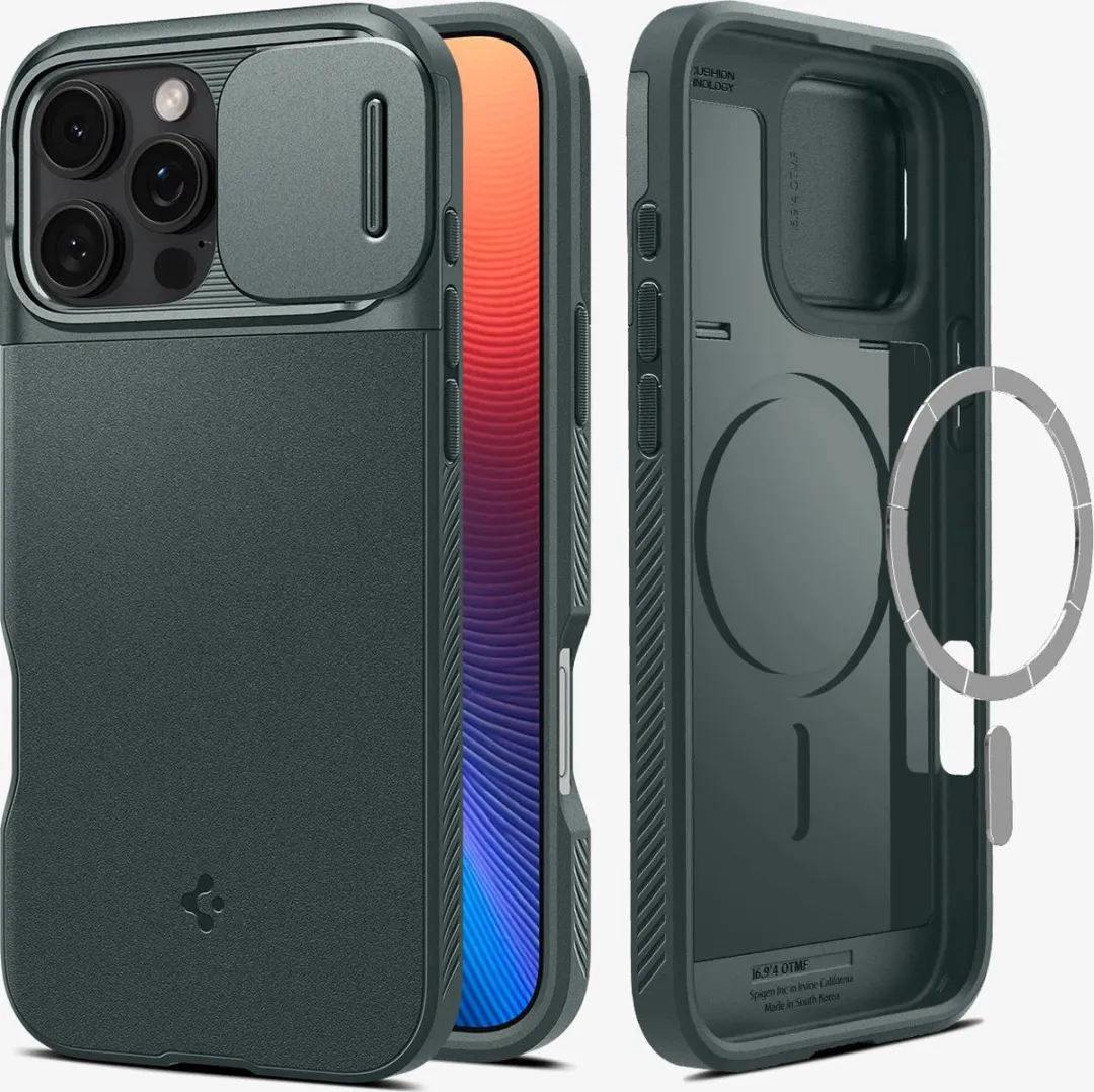 Spigen Optik Armor MagFit iPhone 16 Pro Max Hoesje - Groen