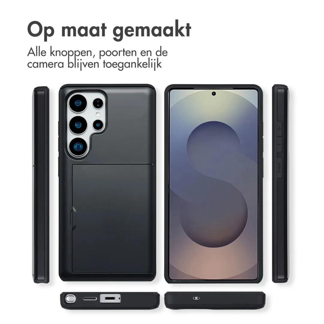 Imoshion Hoesje Samsung Galaxy S25 Ultra - Pasjeshouder 2 Stuks - Zwart