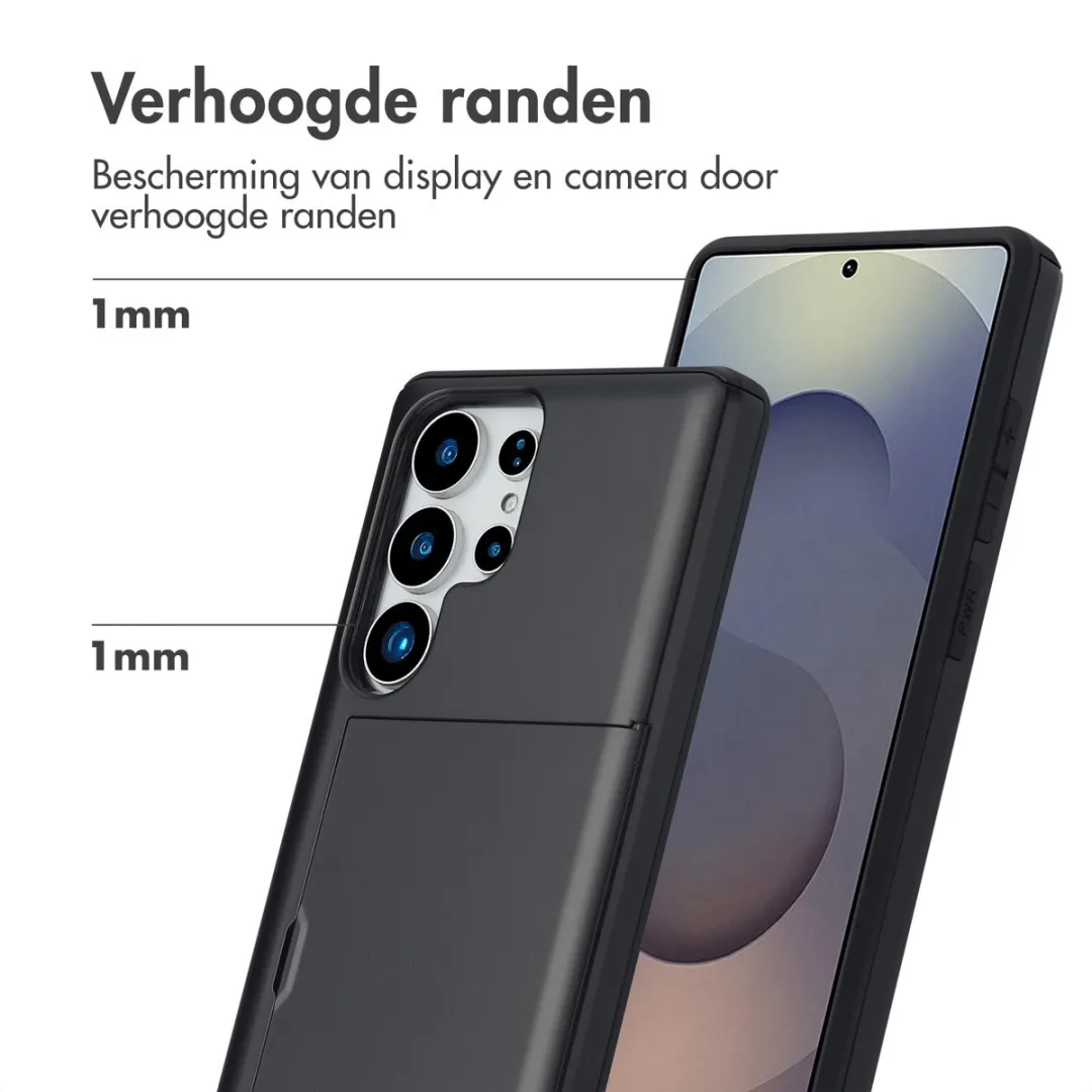 Imoshion Hoesje Samsung Galaxy S25 Ultra - Pasjeshouder 2 Stuks - Zwart
