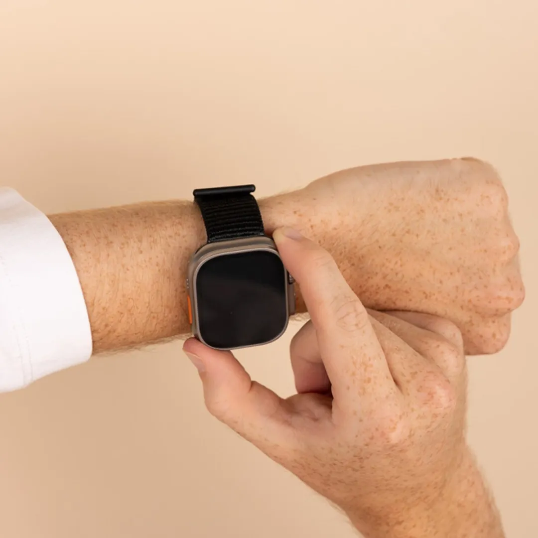 Imoshion Nylon Bandje Apple Watch 44-49mm - Zwart