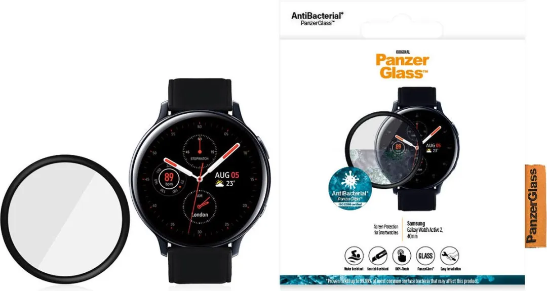 PanzerGlass Samsung Galaxy Watch Active 2 40mm Schermbeschermer - Zwart