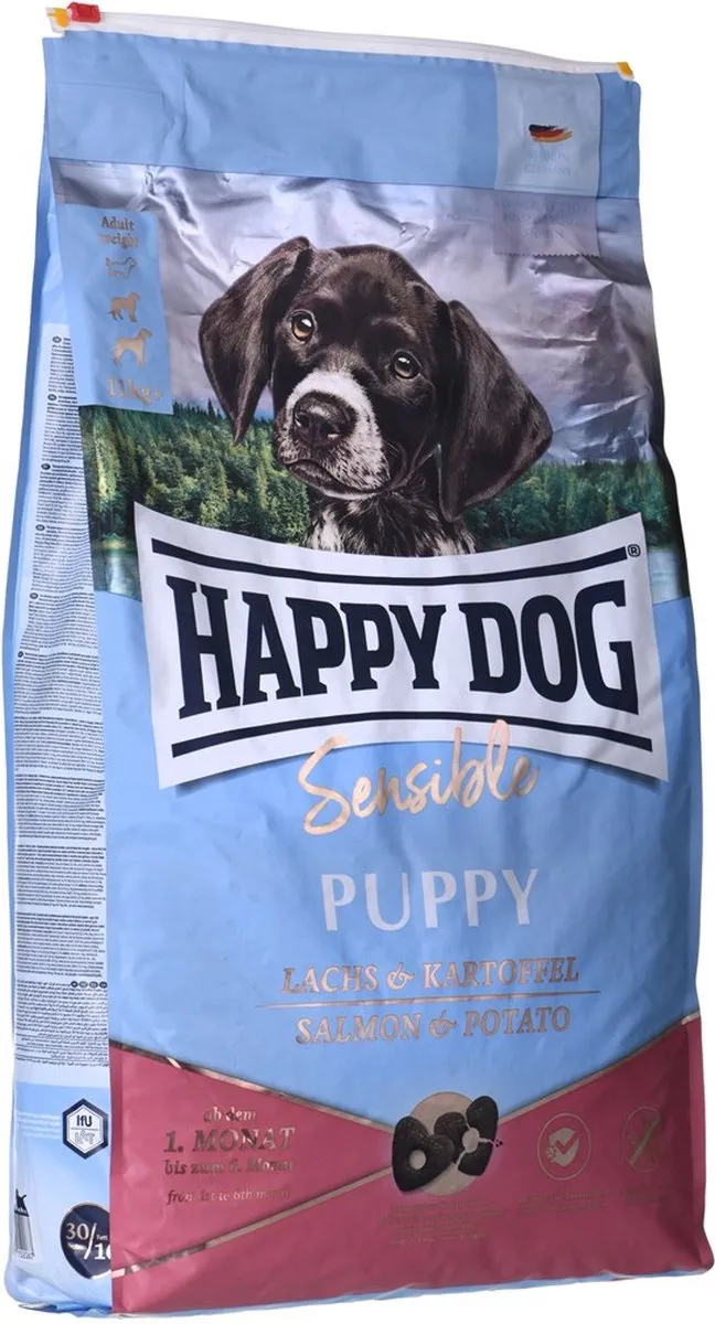 Happy Dog Sensible Puppy Zalm & Aardappel 10kg