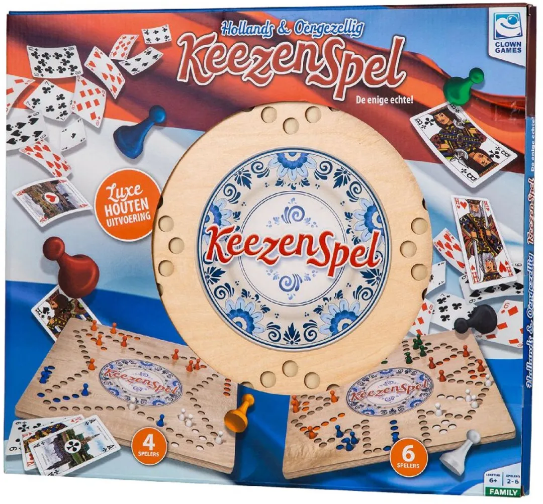Clown Games Houten Keezenspel Multicolor - 6 Spelers