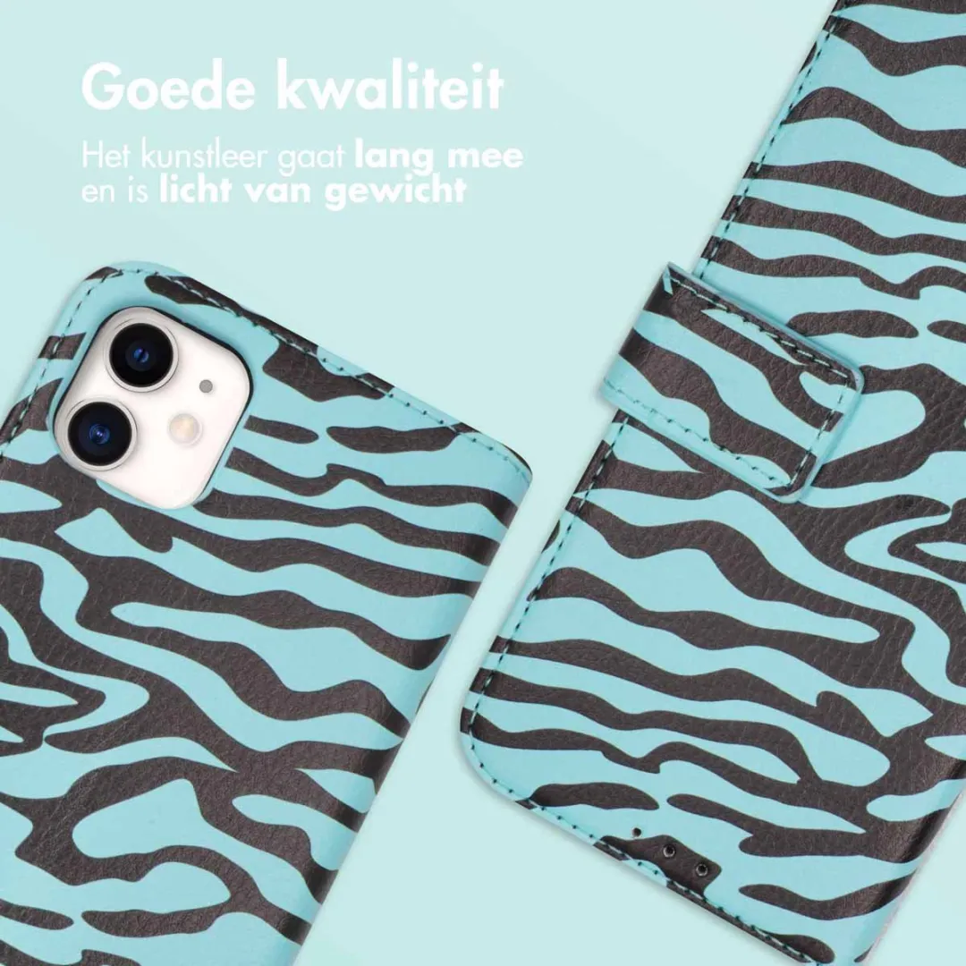 Imoshion Hoesje iPhone 11 - 3 Pasjes - Black Blue Stripes