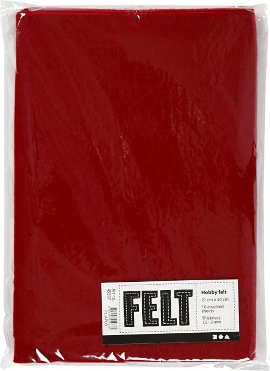 Creativ Company Hobbyvilt A4 Antiekrood - 10 Stuks