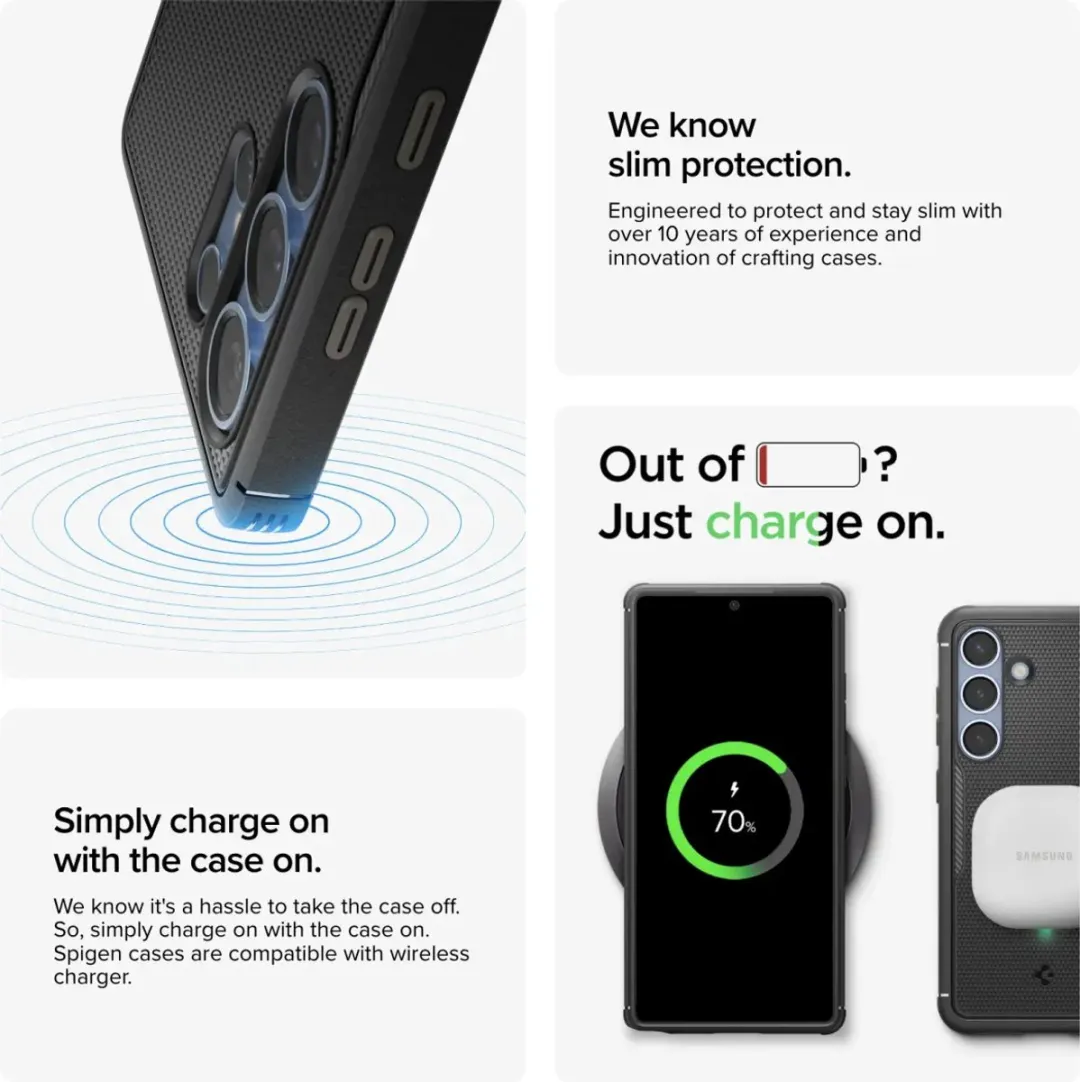 Spigen Core Armor MagFit 8809971237437 Hoesje - Matte Zwart