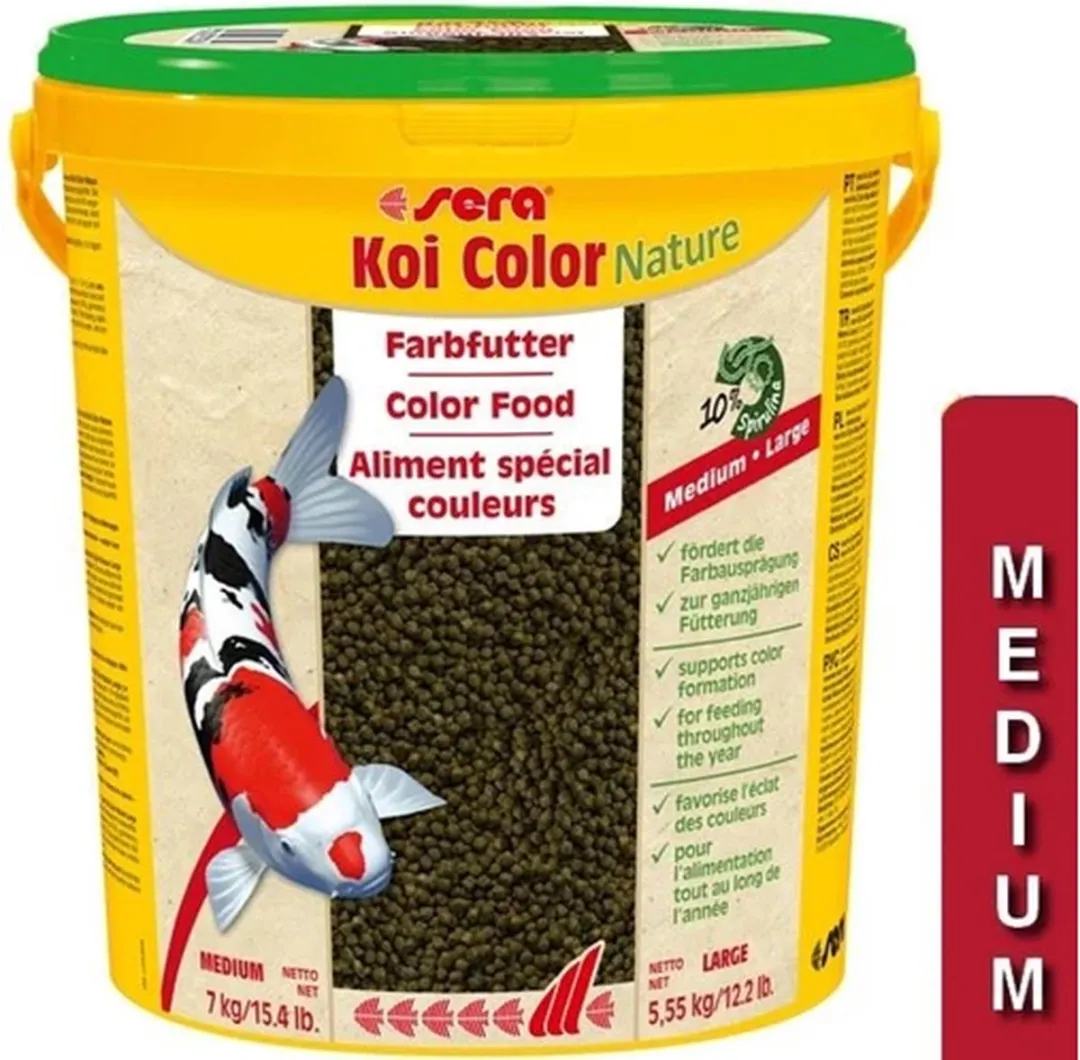 Sera - Koi Color Nature Medium - Natuurlijk Kleurvoeder - 7 kg