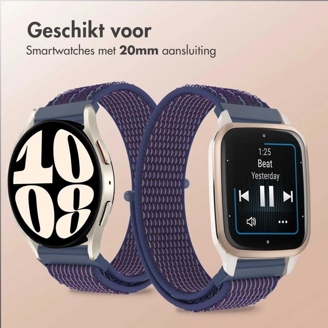 Imoshion Nylon Smartwatchband 20mm - Indigo - afbeelding 2 van 6