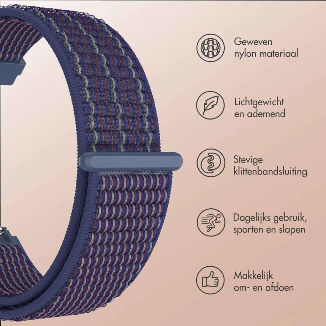 Imoshion Nylon Smartwatchband 20mm - Indigo - afbeelding 3 van 6