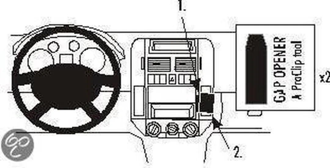 Brodit ProClip Angled Mount 853029 - Volkswagen Polo 2002-2009 - Zwart