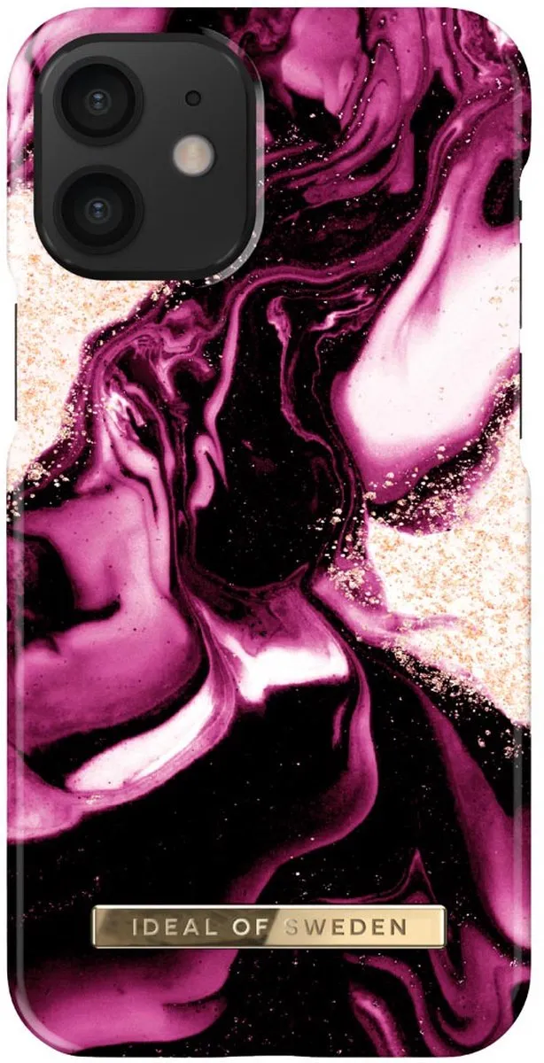 iDeal of Sweden iPhone 12 Mini Hoesje Golden Ruby Marble IDFCAW21-I2054-319