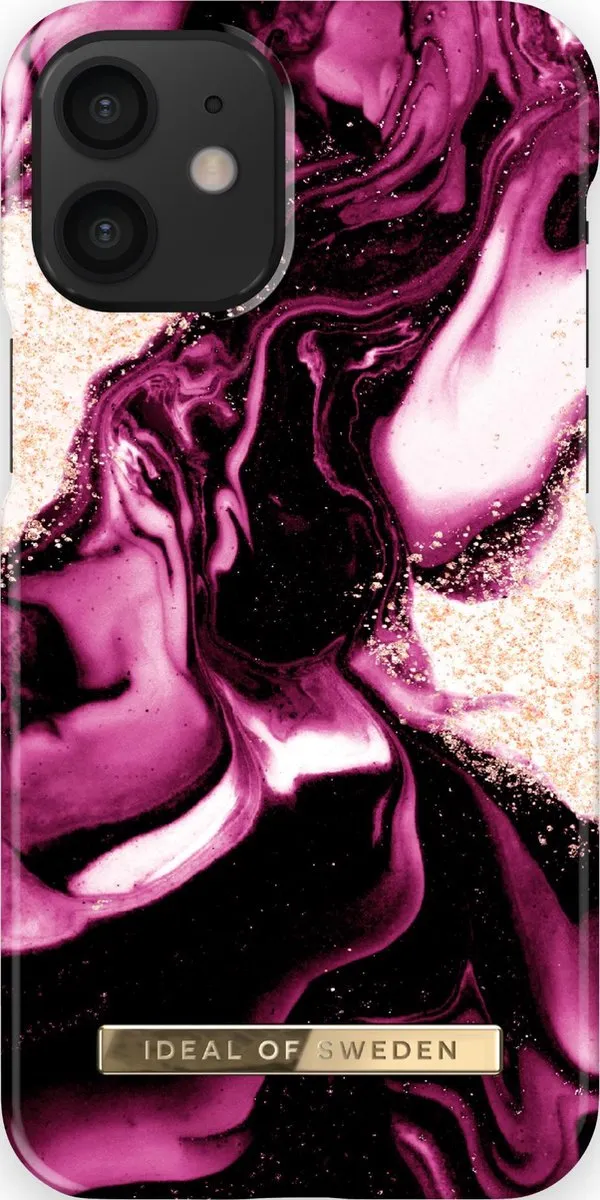 iDeal of Sweden iPhone 12 Mini Hoesje Golden Ruby Marble IDFCAW21-I2054-319 - afbeelding 2 van 4