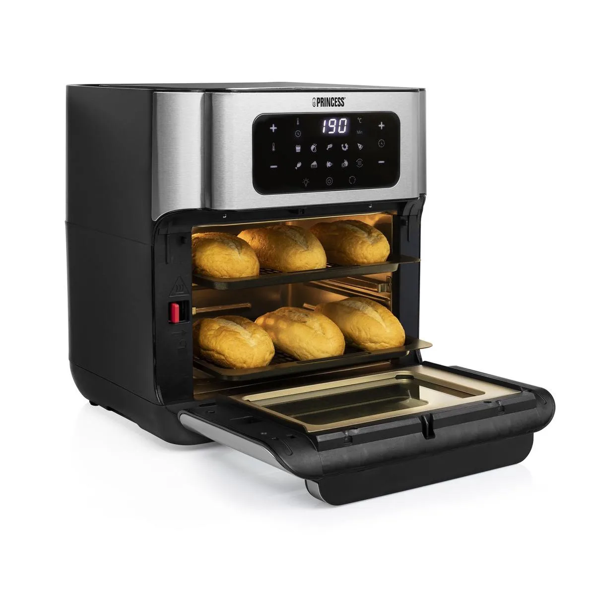 Princess Airfryer Oven 182065 - 1500W 10L - 3 Bakplaten - Zilver