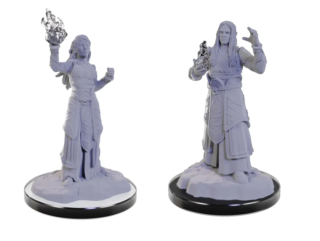 Wizkids D&D Nolzur's Marvelous Miniatures Elf Wizards - Grijs