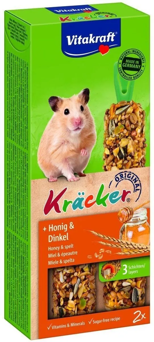 Vitakraft Hamsterkracker Honing - 2 Stuks
