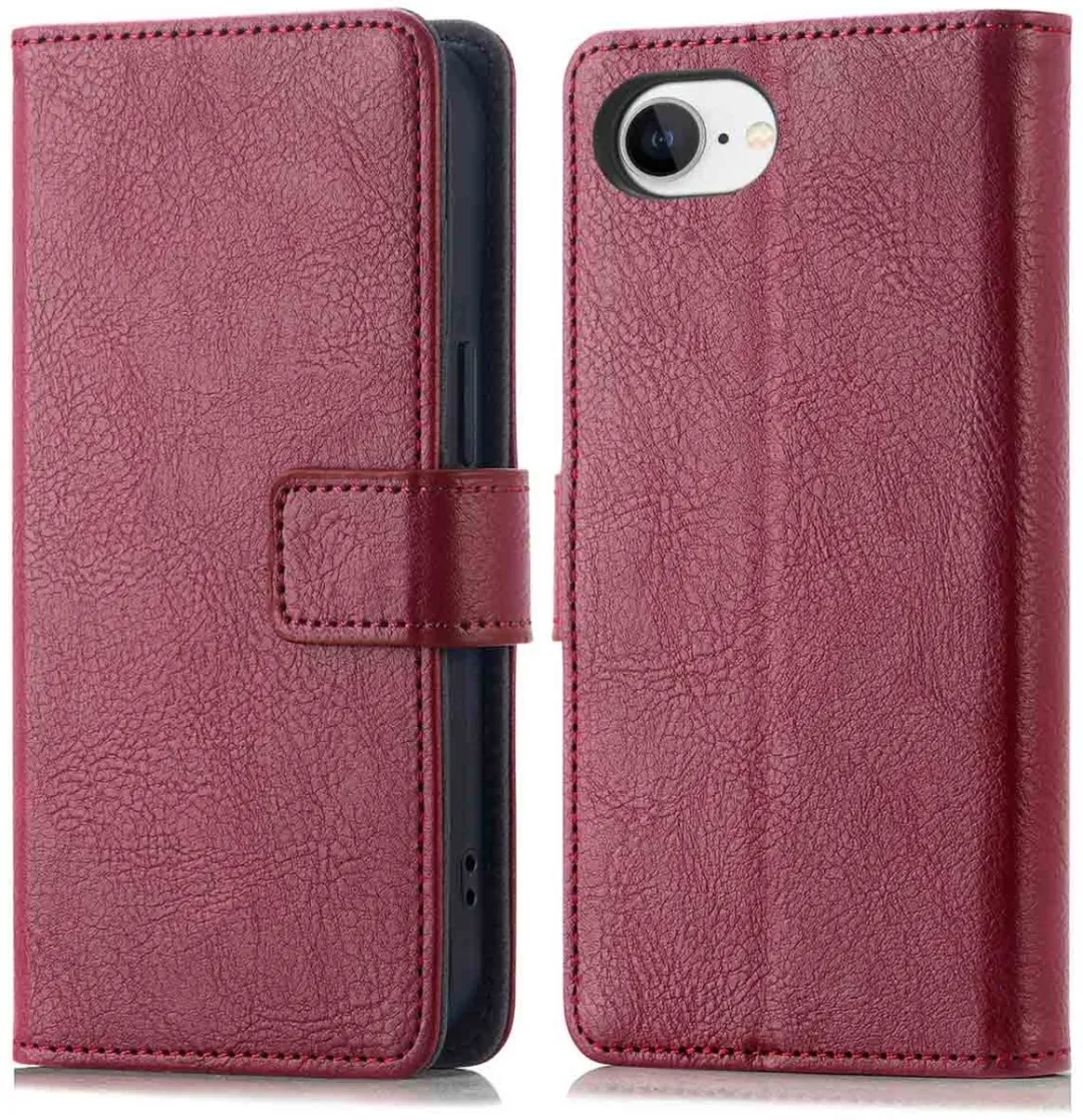 Imoshion Hoesje iPhone 16e - 3 Pasjes - Bordeaux